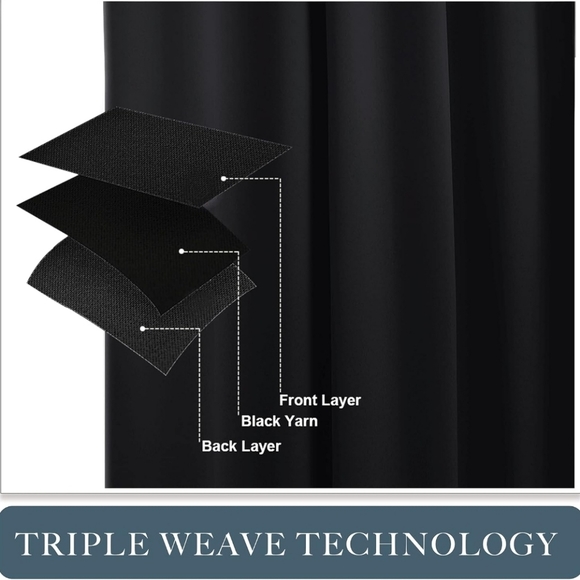 Pony Dance Blackout Curtains - Black - 42W by 45L - Picture 2 of 6